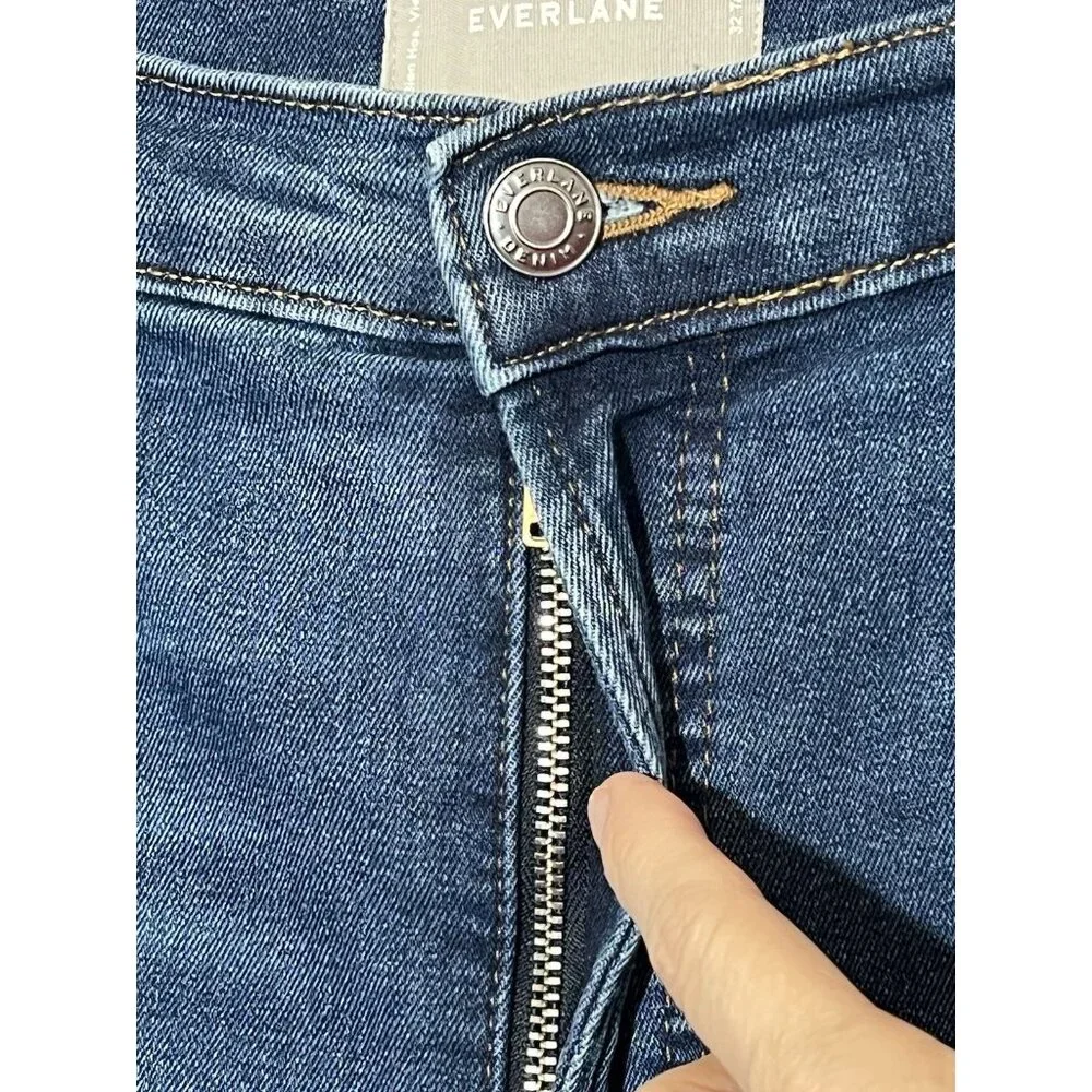 Everlane Women Jeans Size 32 High Rise Skinny Blue Stretch Zipper Pockets